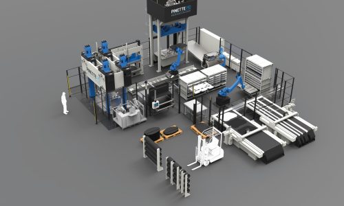 Multi-process Automated Line : 2D and 3D preforming -Stamping - C-RTM